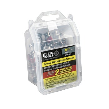 Klein Tools Universal Sleeve Technology BNC Compression Connector Set (35/Pack) - VDV813-619