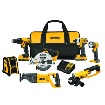 Dewalt 7-Tool Combo Kit - 20V MAX Cordless with (2) 2Ah Batteries - DCK720D2