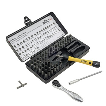 PRODUCTS | Wiha Tools 65-Piece System 4 ESD Safe Master Technician's Ratchet and MicroBits Set - 75965