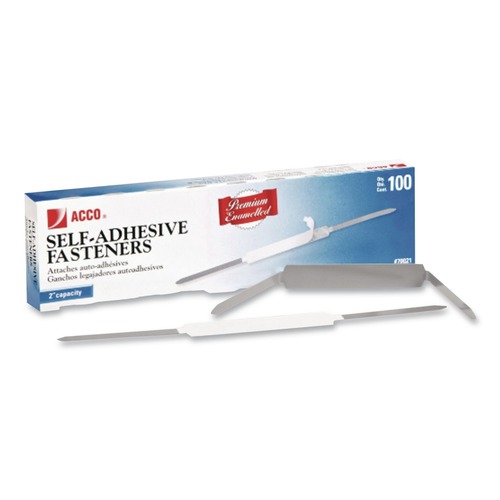 July Member-Exclusive Offer Save 10% off on One Item | ACCO A7070021J 2 in. Capacity 2.75 in. Center to Center Premium Self-Adhesive Two-Prong Paper Fastener Bases - Brown (100/Box) image number 0