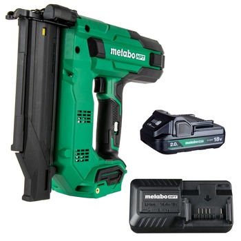 BRAD NAILERS | Metabo HPT NT1850DGM 18V MultiVolt Lithium-Ion 18-Gauge Compact Cordless Brad Nailer Kit (2.0 Ah)