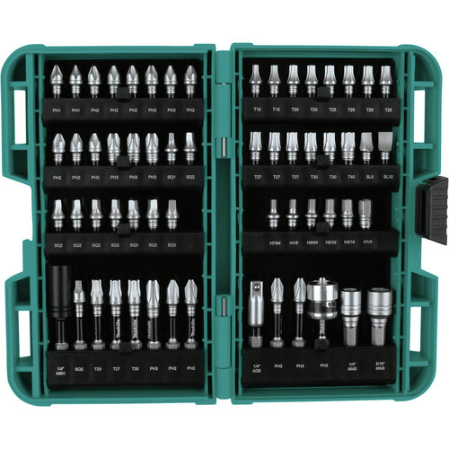 Impact Driver Wrench Bits | Makita E-01644 60-Piece Impact XPS Impact Bit Set image number 0