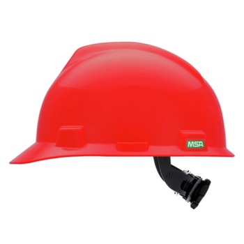 PRODUCTS | MSA V-Gard Slotted Cap with Fas-Trac III Suspension - Red - 475363