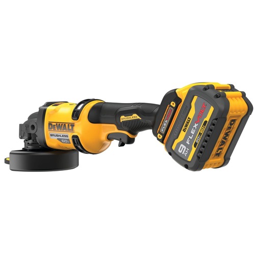 Dewalt 60V MAX FLEXVOLT Brushless Lithium Ion 4 1 2 in. 6 in. Cordless Grinder Kit with Kickback Brake and 9 Ah Battery DCG418X1