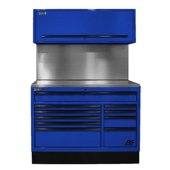 CABINETS | Homak 54 in. CTS Conversion Kit with Solid Backsplash - Blue - BLCTS54003