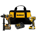 Combo Kits | Dewalt DCK2100D1T1 20V MAX XR Brushless Lithium-Ion 1/4 in. Cordless Impact Driver / 1/2 in. Hammer Drill Driver Combo Kit with FLEXVOLT ADVANTAGE (2 Ah / 6 Ah) image number 0