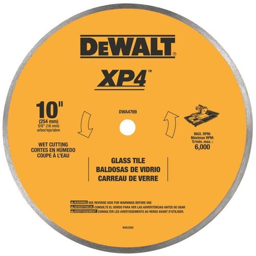 Circular Saw Blades | Dewalt DWA4769 10 in. Continuous Rim Glass Tile Blade image number 0