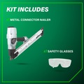 Air Framing Nailers | Metabo HPT NR65AK2M 36-Degree 2-1/2 in. Strap-Tite Fastening System Metal Connector Strip Nailer image number 1