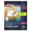 July Member-Exclusive Offer Save 10% off on One Item | Avery 55164 3.33 in. x 4 in. Repositionable Shipping Labels with Sure Feed for Laser Printers - White (100/Box) image number 0