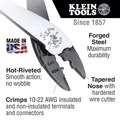 Crimpers | Klein Tools 1005 Crimping and Cutting Tool for Connectors - Red image number 8