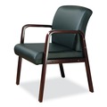 July Member-Exclusive Offer Save 10% off on One Item | Alera ALERL4319M Reception Lounge WL Series 24.21 in. x 24.8 in. x 32.67 in. Guest Chair - Black Seat/Back, Mahogany Base image number 1