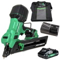 Framing Nailers | Metabo HPT NR1838DKAM 18V MultiVolt Brushless Lithium-Ion 1-1/2 in. Cordless Metal Connector Nailer Kit (4 Ah) image number 0