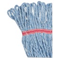  | Boardwalk BWK503BLEA 5 in. Super Loop Cotton/Synthetic Fiber Wet Mop Head - Large, Blue image number 2