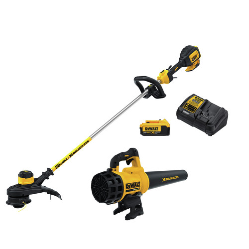 Outdoor Power Combo Kits | Factory Reconditioned Dewalt DCKO97M1R 20V MAX Lithium-Ion Cordless String Trimmer and Blower Combo Kit image number 0
