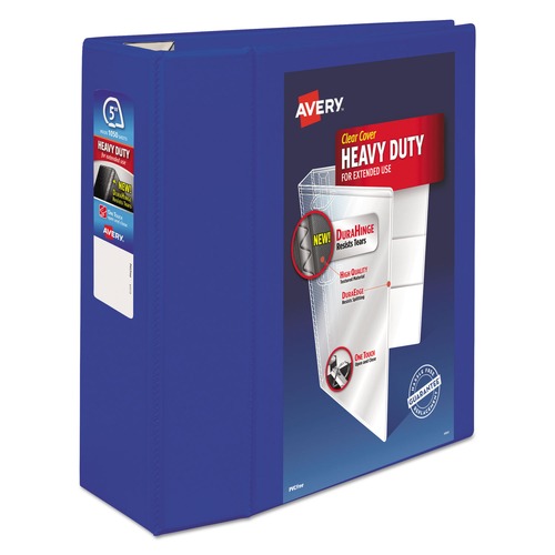 July Member-Exclusive Offer Save 10% off on One Item | Avery 79817 3 Locking One Touch EZD Rings 5 in. Capacity 11 in. x 8.5 in. Heavy-Duty View Binder with DuraHinge - Pacific Blue image number 0