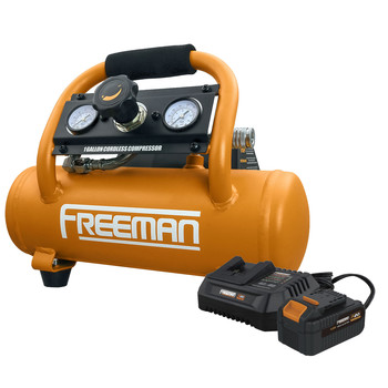 AIR TOOLS AND EQUIPMENT | Freeman 20V MAX 1/3 HP 1 Gallon Oil-Free Portable Hot Dog Air Compressor Kit (4 Ah) - PE20V1GCK