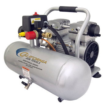 AIR COMPRESSORS | California Air Tools 2010ALFC 1 HP 2 Gallon Ultra Quiet and Oil-Free Aluminum Tank Hot Dog Air Compressor - CAT-2010ALFC