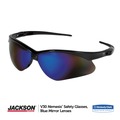 July Member-Exclusive Offer Save 10% off on One Item | Ansell 14481 Nemesis Safety Glasses - Black Frame/Blue Mirror Lens image number 1