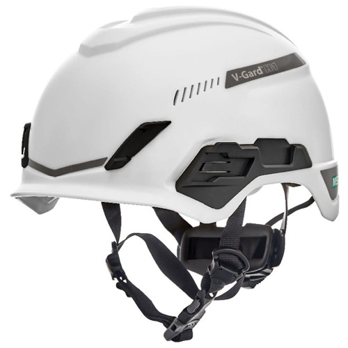 Hard Hats | MSA 10194783 V-Gard H1 Fas-Trac III Pivot Trivent ANSI EN12492 Safety Helmet -  White image number 0