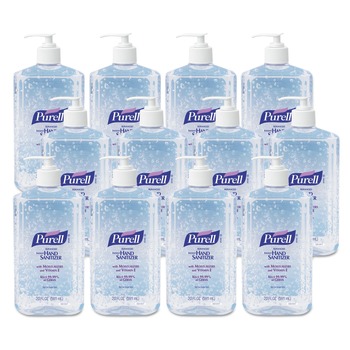 PURELL 20 oz. Pump Bottle Advanced Hand Sanitizer Refreshing Gel - Clean Scent (12/Carton) - 3023-12