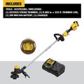 String Trimmers | Dewalt DCST925M1-DWO1DT802 20V MAX Lithium-Ion 13 in. Cordless String Trimmer and 0.080 in. x 225 ft. String Trimmer Line Bundle (4 Ah) image number 1