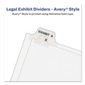 July Member-Exclusive Offer Save 10% off on One Item | Avery 01370 11 in. x 8.5 in. 26-Tab Exhibit A to Exhibit Z Avery Style Preprinted Legal Exhibit Side Tab Index Dividers - White (1-Set) image number 4