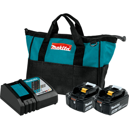  | Makita BL1850BDC2 18V LXT Lithium-Ion Battery and Rapid Optimum Charger Starter Pack (5 Ah) image number 0