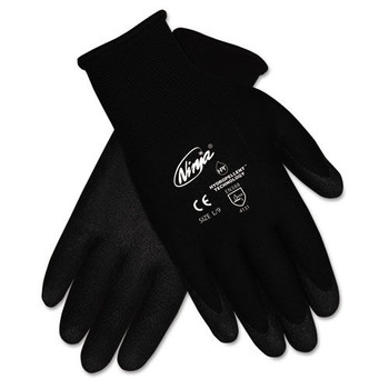 MCR Safety Ninja HPT PVC coated Nylon Gloves - Black Medium (1-Pair) - N9699M