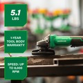 Angle Grinders | Metabo HPT G1812DFQ4M 18V MultiVolt Brushless Paddle Switch Lithium-Ion 4-1/2 in. Cordless Angle Grinder (Tool Only) image number 4