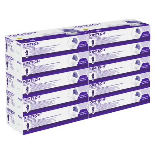  | Ansell 50603 6 mil Thick 12 in. Long Powder-Free PURPLE NITRILE Exam Gloves - Large, Purple (500/Carton) image number 0