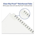 July Member-Exclusive Offer Save 10% off on One Item | Avery 01370 11 in. x 8.5 in. 26-Tab Exhibit A to Exhibit Z Avery Style Preprinted Legal Exhibit Side Tab Index Dividers - White (1-Set) image number 1