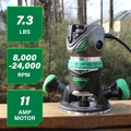 Fixed Base Routers | Metabo HPT M12VCM 2-1/4 HP Variable Speed Fixed Base Router image number 2