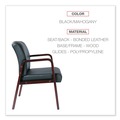 July Member-Exclusive Offer Save 10% off on One Item | Alera ALERL4319M Reception Lounge WL Series 24.21 in. x 24.8 in. x 32.67 in. Guest Chair - Black Seat/Back, Mahogany Base image number 7
