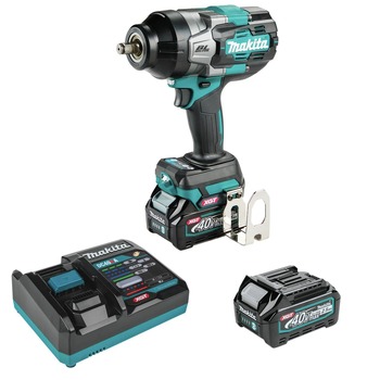 IMPACT WRENCHES | Makita 40V MAX XGT Brushless Lithium-Ion 1/2 in. Square Drive Cordless 4‑Speed High‑Torque Impact Wrench Kit with Friction Ring Anvil (2.5 Ah) - GWT02D