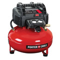Nail Gun Compressor Combo Kits | Porter-Cable C2002-US58 0.8 HP 6 Gallon Oil-Free Pancake Air Compressor and 22 Gauge 3/8 in. Upholstery Stapler Bundle image number 2