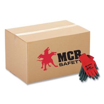 MCR Safety N9680L Ninja Flex Latex Coated Palm Gloves - Large Red/Gray (1-Dozen) - N9680L