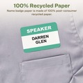 July Member-Exclusive Offer Save 10% off on One Item | Avery 45395 3.38 in. x 2.33 in. EcoFriendly Adhesive Name Badge Labels - White (50/Box) image number 4