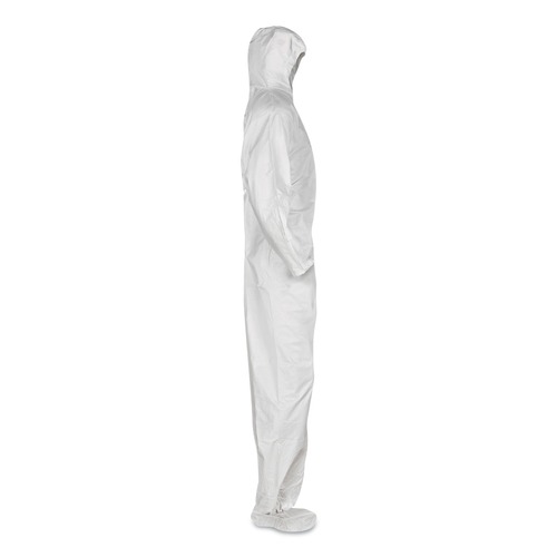 July Member-Exclusive Offer Save 10% off on One Item | Ansell KCC49127 A20 Elastic-Back, Hood and Boots Breathable Particle Protection Coveralls - Quadruple Extra Large, White (20/Carton) image number 0