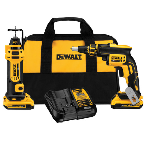 Combo Kits | Factory Reconditioned Dewalt DCK263D2R 20V MAX XR Cordless Lithium-Ion Brushless Drywall Screwgun and Cut-Out Tool Combo Kit image number 0
