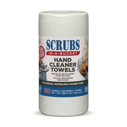  | SCRUBS 42230 10 in. x 12 in. Hand Cleaner Towels - Blue/White image number 0