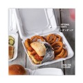  | Pactiv Corp. YTD188010000 8.42 in. x 8.15 x 3 in. Foam Hinged Lid Containers Dual Tab Lock - White (150/Carton) image number 6