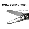 Scissors | Klein Tools 26001 6.75 in. All-Purpose Electrician's Scissors with Cable Cutting Notch and Serrated Blades image number 9