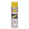 Paint | Rust-Oleum 2348838V High Performance 2300 System 18 oz. Aerosol Can Inverted Striping Paint - Semi-Gloss Yellow (6/Carton) image number 0
