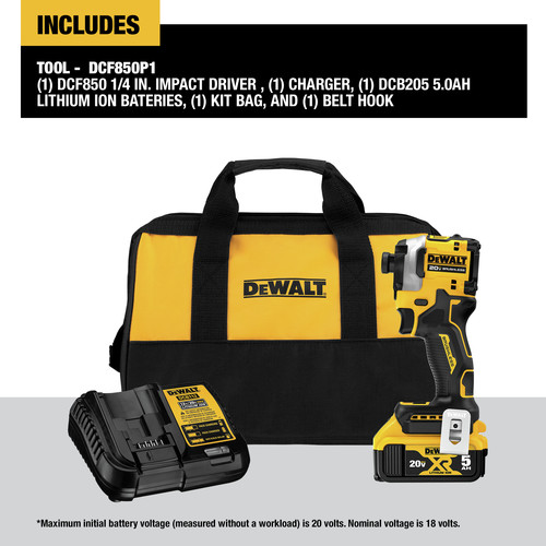 DEWALT 20V MAX Lithium-Ion Cordless 1/4-inch Impact Driver with