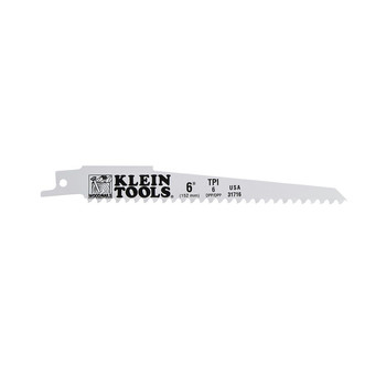 RECIPROCATING SAW BLADES | Klein Tools 31716 6 in. 6 TPI Bi-Metal Reciprocating Saw Blade (5/Pack)