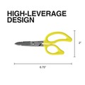 Scissors | Klein Tools 26001 6.75 in. All-Purpose Electrician's Scissors with Cable Cutting Notch and Serrated Blades image number 12