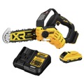 Outdoor Power Combo Kits | Dewalt DCCS623BDCB240C-BNDL 20V MAX Brushless Lithium-Ion 8 in. Cordless Pruning Chainsaw and 20V MAX 4 Ah Lithium-Ion Battery and Charger Starter Kit Bundle image number 0
