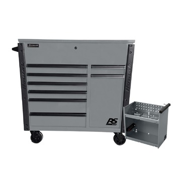 MATERIAL HANDLING | Homak RSPRO 44 in. 8-Drawer Power Service Cart - Grey - GR06044080