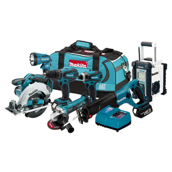 Makita LXT 18V 3.0 Ah Cordless Lithium-Ion 7-Piece Combo Kit - XT702
