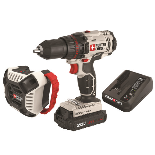  | Porter-Cable PCCK607LA 20V MAX Lithium-Ion 1/2 in. Drill Driver and Bluetooth Speaker Combo image number 0